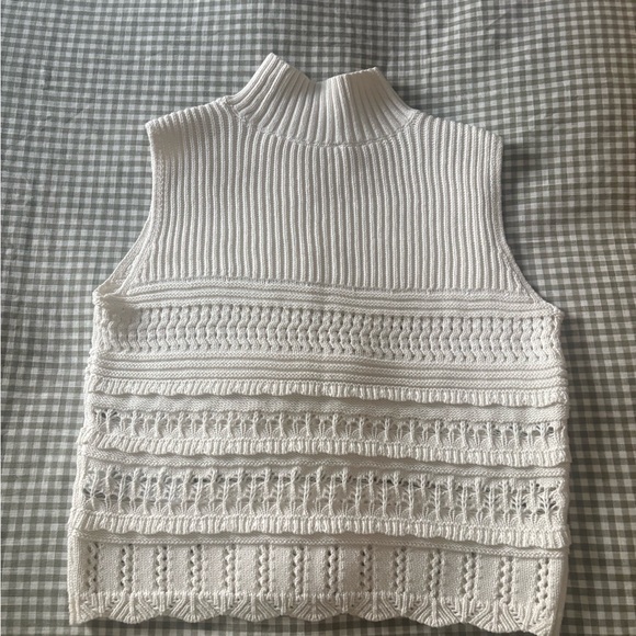 Abercrombie & Fitch Cream Knit Tank Top - Picture 2 of 2